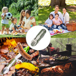 SY-FT008 Combinaison de couverts portables pliants multifonctionnels 7-en-1 pour camping en plein air