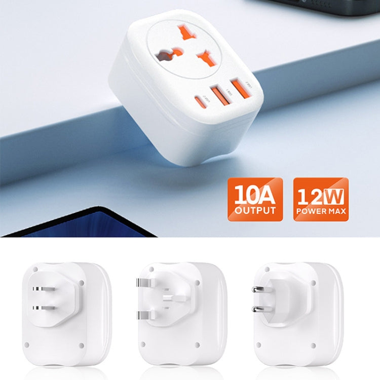 Prise adaptateur universelle 2USB+Type-C prise intelligente, prise UK, prise US, prise EU