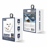 Prise adaptateur universelle 2USB+Type-C prise intelligente, prise UK, prise US, prise EU