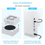 Ventilateur de refroidissement latéral avec éclairage RGB pour console Xbox Series S