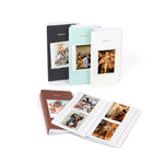 Album photo 64 pages 13 cm, blanc, noir, bleu clair, marron, vert, rose, bleu, violet