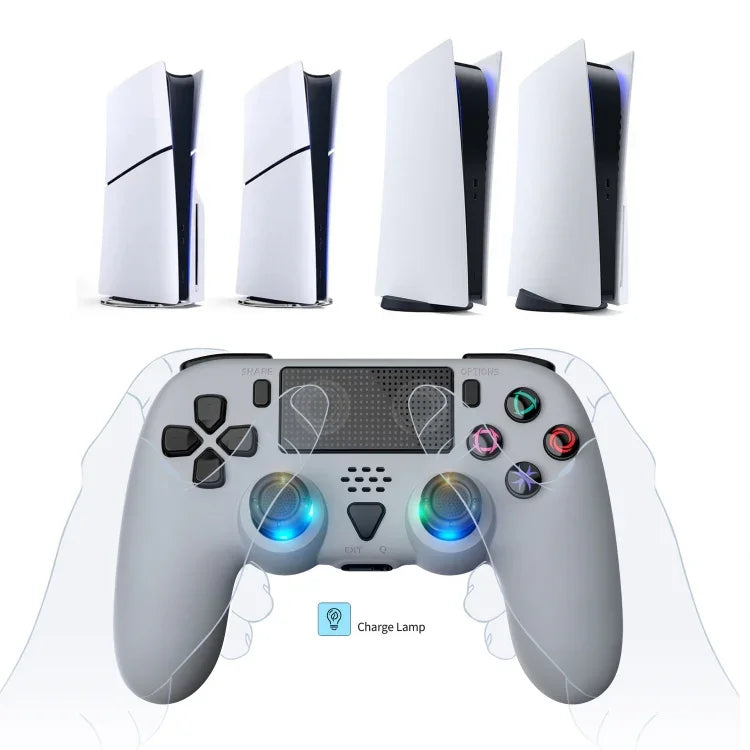 Manette de jeu sans fil Bluetooth pour PS5 / PS5 Slim avec gyroscope 6 axes intégré, sans fil