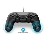 Manette filaire pour PS5 / PS5 Slim / PC avec programmation de macros, gyroscope six axes, filaire