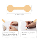 2 autocollants en papier kraft naturel pour bijoux, J208, J209
