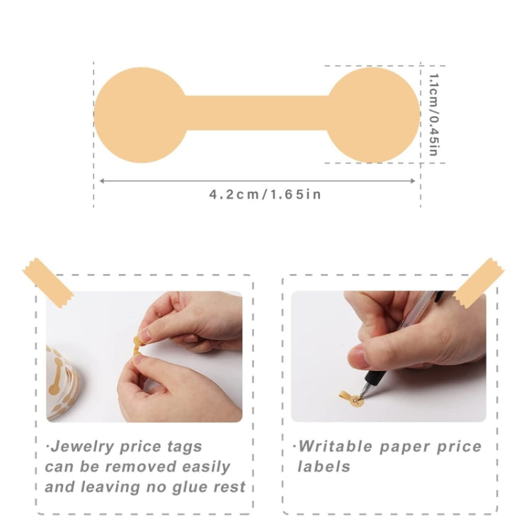 2 autocollants en papier kraft naturel pour bijoux, J208, J209