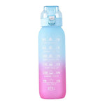 Bouteille d'eau de sport d'extérieur en Tritan de grande capacité 1000ml, couleur dégradée