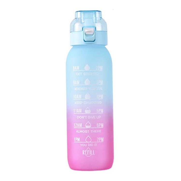 Bouteille d'eau de sport d'extérieur en Tritan de grande capacité 1000ml, couleur dégradée
