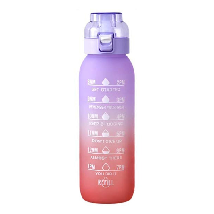 Bouteille d'eau de sport d'extérieur en Tritan de grande capacité 1000ml, couleur dégradée