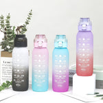 Bouteille d'eau de sport d'extérieur en Tritan de grande capacité 1000ml, couleur dégradée