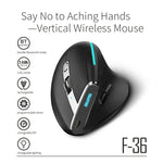 ZELOTES F36 Souris Sans Fil Ergonomique à Prise Verticale Programmable 9 Boutons Double Bluetooth + 2.4G, F36 (Blanc), F36 (Noir)