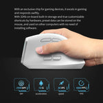 ZELOTES F36 Souris Sans Fil Ergonomique à Prise Verticale Programmable 9 Boutons Double Bluetooth + 2.4G, F36 (Blanc), F36 (Noir)