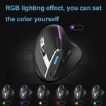 ZELOTES F36 Souris Sans Fil Ergonomique à Prise Verticale Programmable 9 Boutons Double Bluetooth + 2.4G, F36 (Blanc), F36 (Noir)