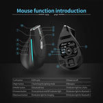 ZELOTES F36 Souris Sans Fil Ergonomique à Prise Verticale Programmable 9 Boutons Double Bluetooth + 2.4G, F36 (Blanc), F36 (Noir)