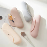 Trousse de Rangement de Pinceaux de Maquillage en Silicone, Sac de Voyage Portable, Grand Organisateur Cosmétique