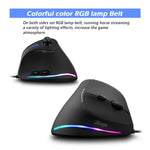 ZELOTES C18 Souris de Jeu Filaire Programmable Joystick Ergonomique à Prise Verticale 11 Boutons RGB, C18