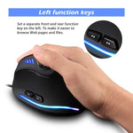 ZELOTES C18 Souris de Jeu Filaire Programmable Joystick Ergonomique à Prise Verticale 11 Boutons RGB, C18