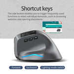 ZELOTES F-26C Souris Sans Fil à Prise Verticale Double Mode 2.4G+Bluetooth 8 Boutons avec Affichage LED, F-26C