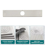 Tapis absorbant en diatomite à séchage rapide pour évier de cuisine et salle de bain, 40x10cm+10x10cm, 60x10cm+10x10cm