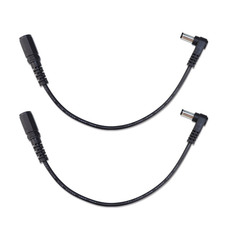 2 pcs câble adaptateur DC 5.5 x 2.1 mm droit vers coudé mâle vers femelle rallonge d'alimentation, B1-2