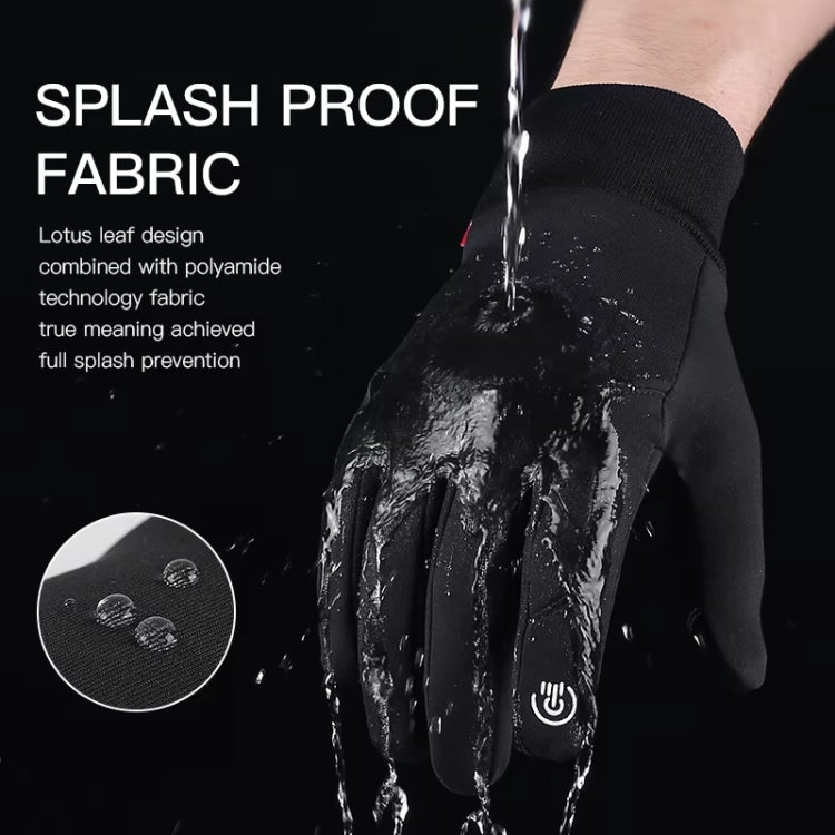 Kyncilor Gants de cyclisme chauds imperméables, écran tactile deux doigts, velours ultra-doux, M, L, XL