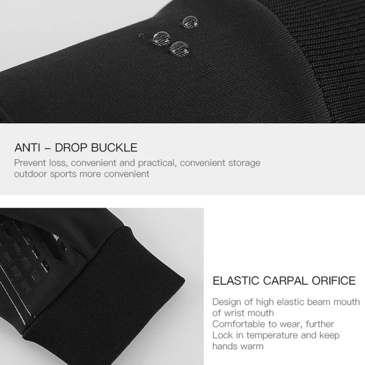 Kyncilor Gants de cyclisme chauds imperméables, écran tactile deux doigts, velours ultra-doux, M, L, XL