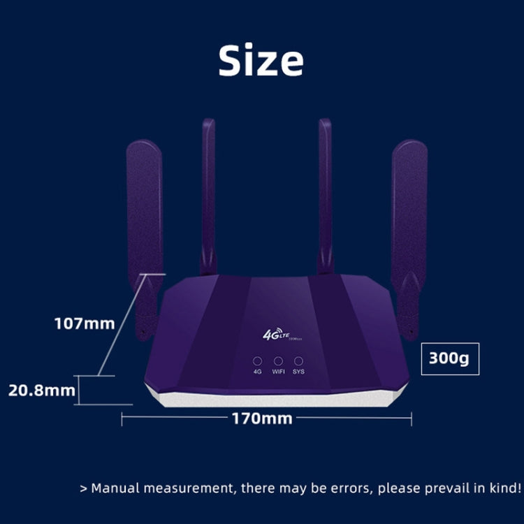 Routeur sans fil CPE 4G WiFi6 avec carte SIM, prise UE, R8B