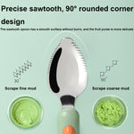 Multi-function Double-head Baby Food Spoon Baby Tableware Fruit Scraper Spoon