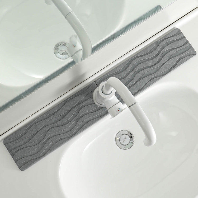 Tapis de séchage en diatomite absorbant l'eau pour cuisine, tapis de drainage pour comptoir de robinet de lavabo de salle de bain, 40x10cm
