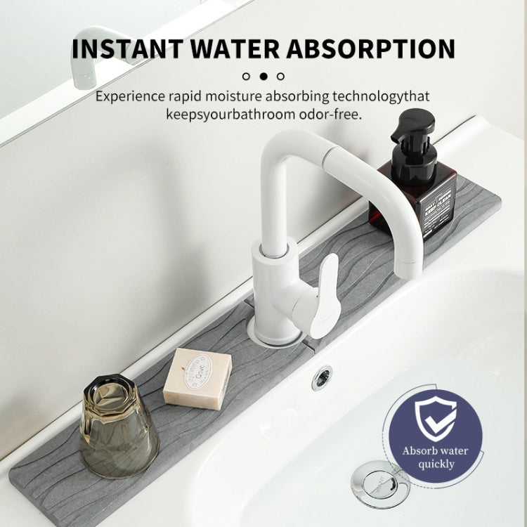 Tapis de séchage en diatomite absorbant l'eau pour cuisine, tapis de drainage pour comptoir de robinet de lavabo de salle de bain, 40x10cm