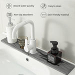 Tapis de séchage en diatomite absorbant l'eau pour cuisine, tapis de drainage pour comptoir de robinet de lavabo de salle de bain, 40x10cm