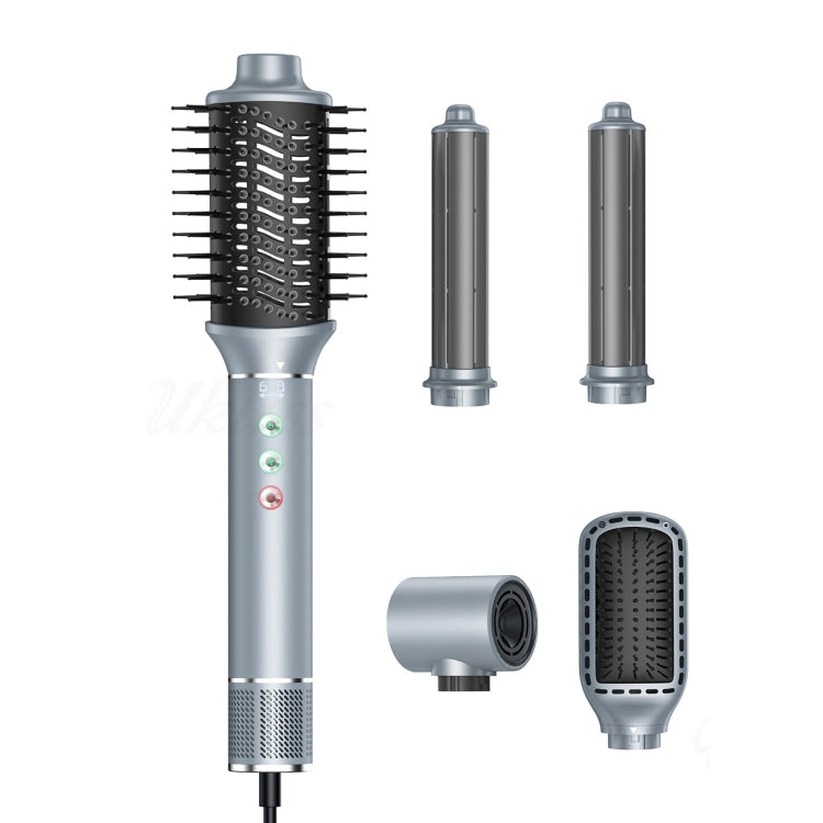 Peigne à air chaud 5 en 1 pour boucles automatiques, sèche-cheveux à ions négatifs, prise UE grise, prise UK grise, prise US grise, prise US bleue et or, prise UE noire et or, prise UK noire et or