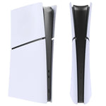 Coque de remplacement amovible pour PS5 Slim, disponible en noir (édition disque), blanc (édition disque), gris (édition disque) et gris (édition numérique).