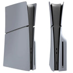 Coque de remplacement amovible pour PS5 Slim, disponible en noir (édition disque), blanc (édition disque), gris (édition disque) et gris (édition numérique).