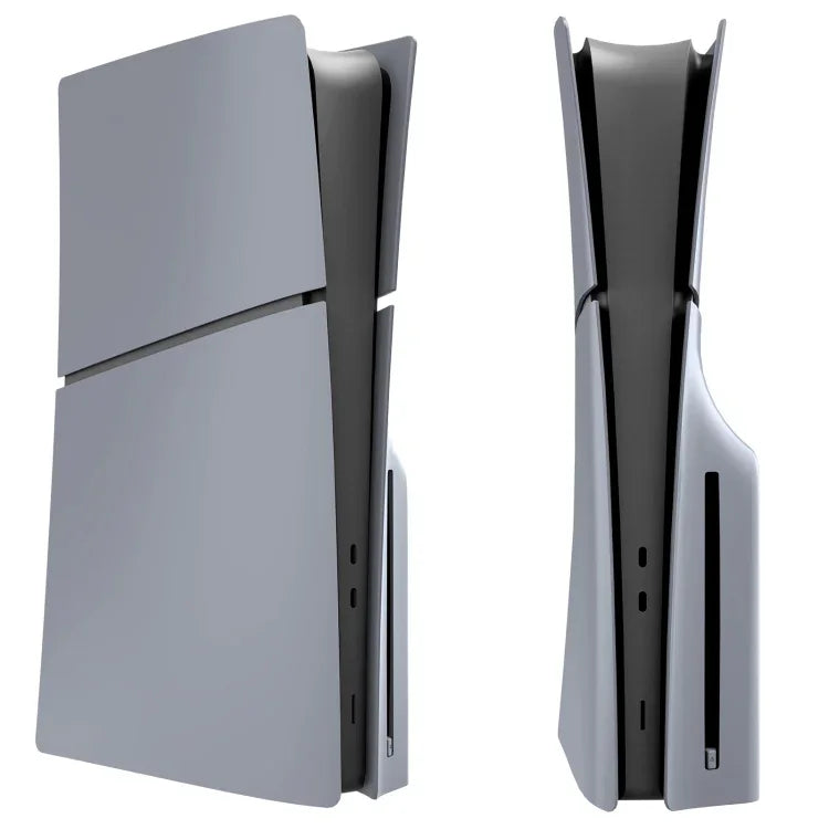 Coque de remplacement amovible pour PS5 Slim, disponible en noir (édition disque), blanc (édition disque), gris (édition disque) et gris (édition numérique).