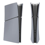 Coque de remplacement amovible pour PS5 Slim, disponible en noir (édition disque), blanc (édition disque), gris (édition disque) et gris (édition numérique).