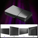 Coque de remplacement amovible pour PS5 Slim, disponible en noir (édition disque), blanc (édition disque), gris (édition disque) et gris (édition numérique).