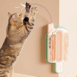 Brosse de Massage et Jouet pour Animaux Cats Corner avec Nettoyeur de Crème Glacée Auto-Excitant, Modèle Simple, Modèle Plume, Modèle Boule de Menthe Poivrée