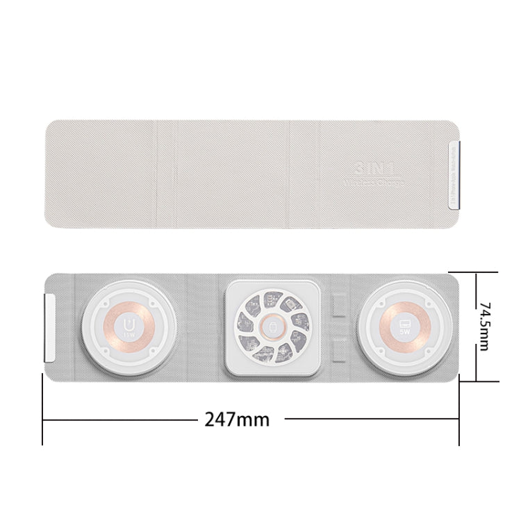 Chargeur sans fil pliable Magsafe 3-en-1 Charge rapide sans fil portable