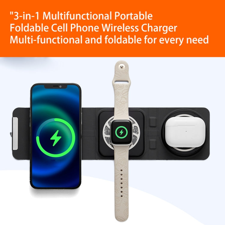 Chargeur sans fil pliable Magsafe 3-en-1 Charge rapide sans fil portable
