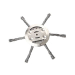 Accessoires de Lame de Tondeuse à Disque Désherbeur à Fil d'Acier Tordu, 3 têtes, 6 têtes