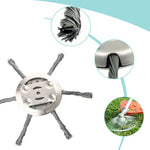 Accessoires de Lame de Tondeuse à Disque Désherbeur à Fil d'Acier Tordu, 3 têtes, 6 têtes