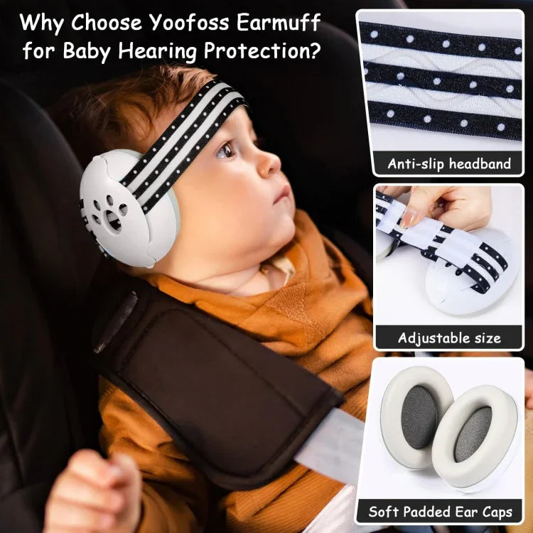 Cache-oreilles antibruit insonorisants pour bébé, type bandeau