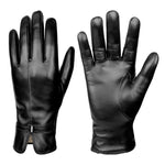 Gants chauds coupe-vent en peau de mouton et doublure polaire pour femme, compatibles écran tactile, épais, pour la conduite sur neige, Tailles S, M, L, XL