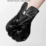 Gants chauds coupe-vent en peau de mouton et doublure polaire pour femme, compatibles écran tactile, épais, pour la conduite sur neige, Tailles S, M, L, XL