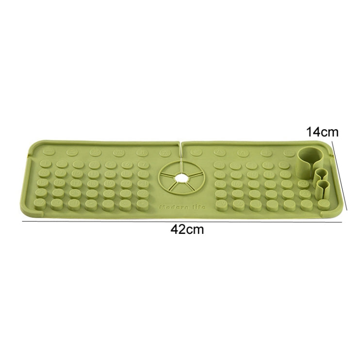Tapis de drainage en silicone pour robinet Tapis de rangement antidérapant et anti-éclaboussures multifonctionnel pour évier de cuisine