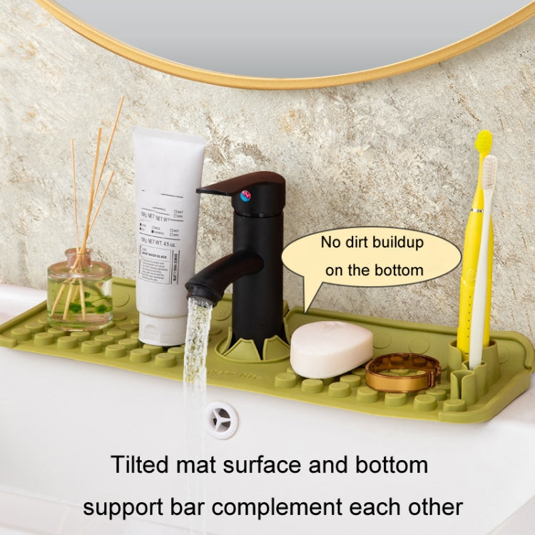 Tapis de drainage en silicone pour robinet Tapis de rangement antidérapant et anti-éclaboussures multifonctionnel pour évier de cuisine