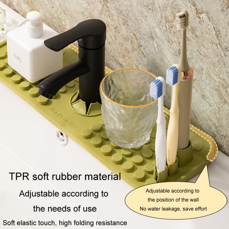Tapis de drainage en silicone pour robinet Tapis de rangement antidérapant et anti-éclaboussures multifonctionnel pour évier de cuisine