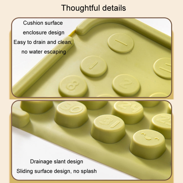 Tapis de drainage en silicone pour robinet Tapis de rangement antidérapant et anti-éclaboussures multifonctionnel pour évier de cuisine