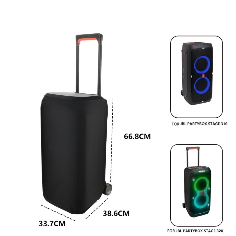 Housse anti-poussière en lycra avec manchette élastique pour enceinte JBL Partybox Stage 310 / 320, housse en lycra