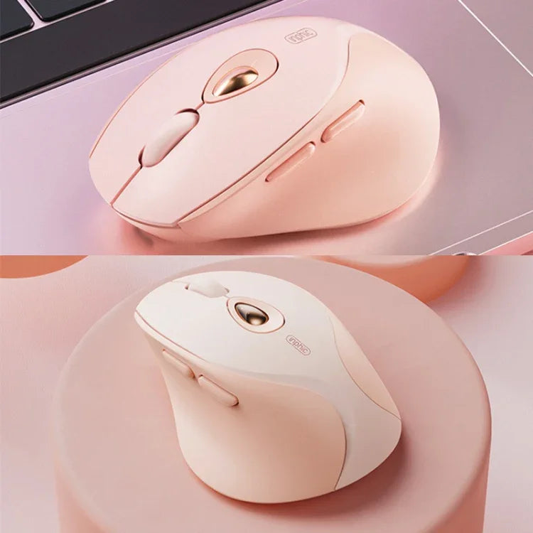 Inphic DR801 Souris Sans Fil 2.4G+Bluetooth 5.0/4.0 USB Tri-Mode Silencieuse Rechargeable pour Filles Bureau Maison Jeu